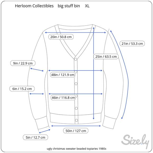 ugly christmas sweater beaded topiaries 1980s - Picture 10 of 10